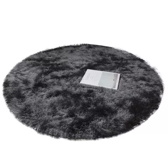 Circle Round Shaggy Rug Living room Bedroom Carpet NEW Fluffy Supply Mat F1G2