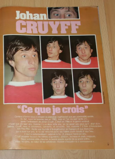 football poster Johan Cruyff Ajax Barcelona NY Cosmos Feyenoord Netherlands 1983