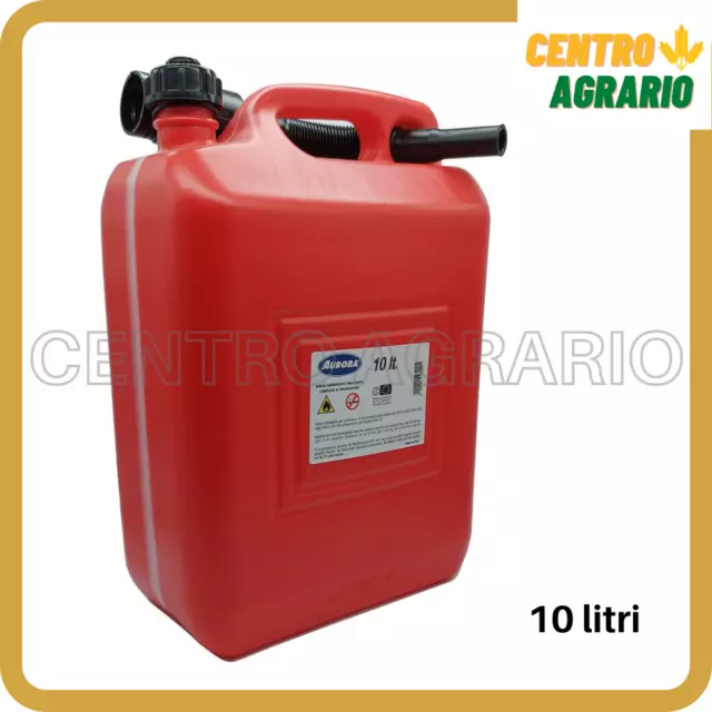 Tanica benzina carburante gasolio 10 lt litri in plastica omologata per auto