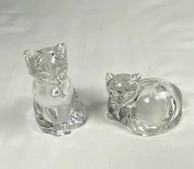 Crystal Cat Salt And Pepper Shakers