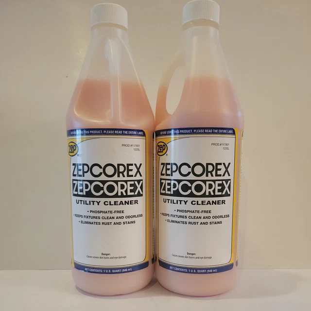 2( Two) Zep Zepcorex Utility Cleaner 1 , Product #117801 ,1 Quart