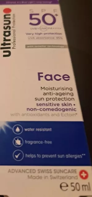 1 X Ultrasun Face Anti-Ageing Sun Protection Spf 50 - 50Ml X 1 New & Unopened