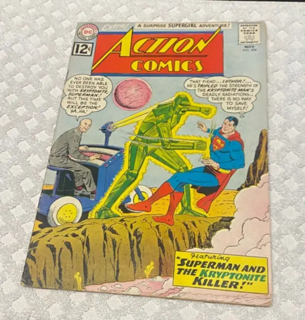 Action Comics 294 Superman Lex Luthor Supergirl November 1962 DC Universe VG-
