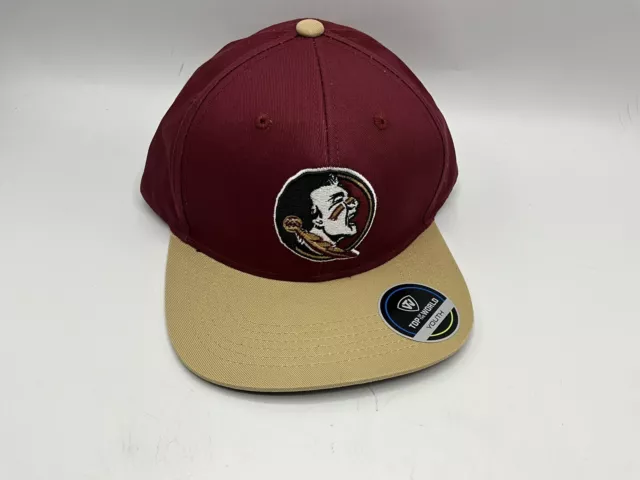 Youth Top of the World Garnet Florida State Seminoles Maverick Snapback