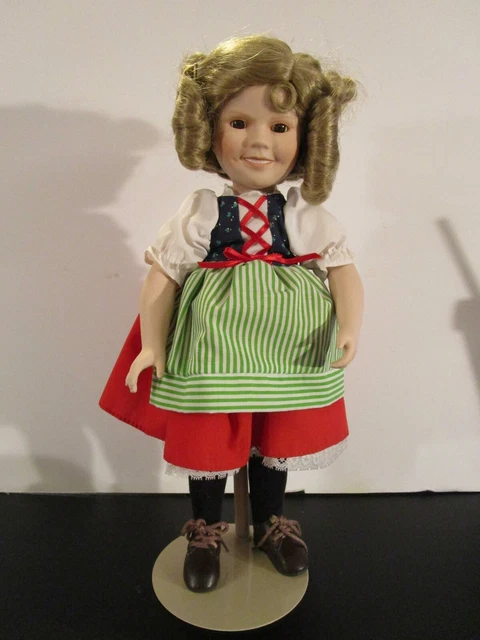Danbury Mint Shirley Temple "Dolls of the Silver Screen" Porcelain- HEIDI 14"