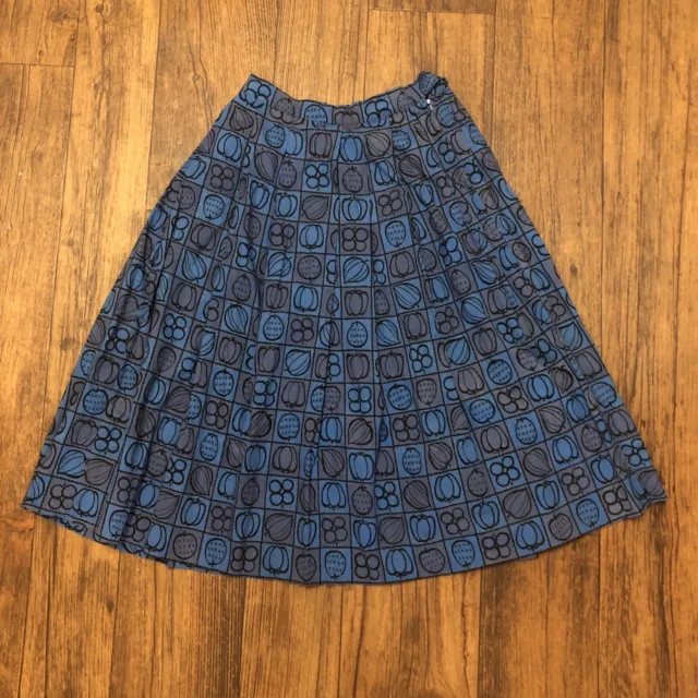 Vintage 1950s Circle Skirt Novelty Cotton Fruit Print  Womens Size Small Swing