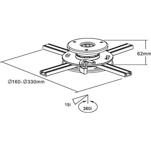 Beamerhalterung Anti Diebstahl Deckenhalter Projektor Beamer Halterung universal 3