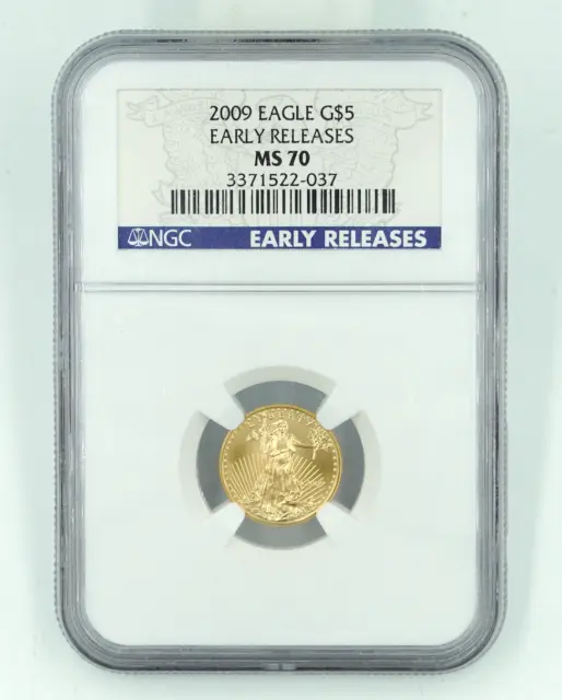 2009 NGC MS70 $5 Gold Eagle Early Releases