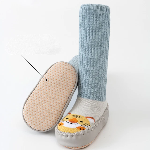 Pantofole lunghe antiscivolo bambini bambina ragazzi bambini calze stivali cotone scarpe 3