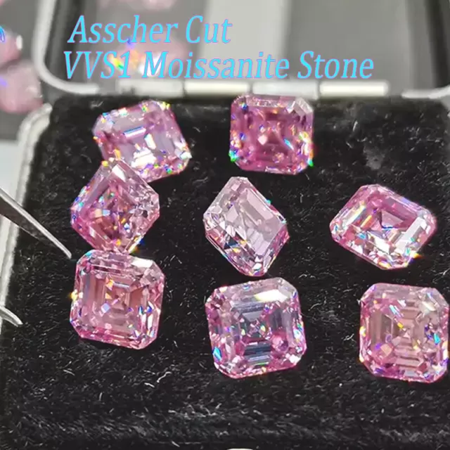 Pietra preziosa pietra moissanite sfusa taglio rosa VVS1 3EX regalo gioielli con GRA