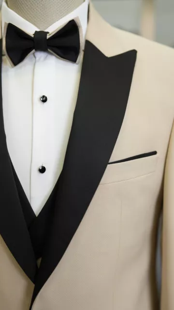 MEN'S TUXEDO GROOM Suit Swallow Collar Italian Style Slim Fit FOUR ...