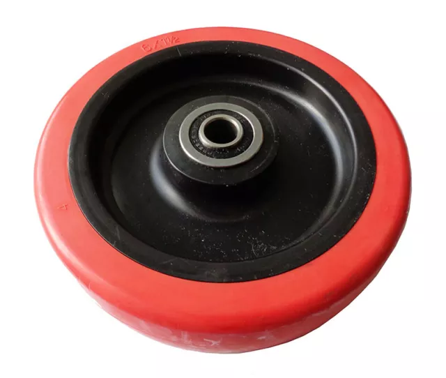 (1) Wheel 6"X1-1/2", 1/2" Axle, Non-Marking, Buffers, Carts, Shelves, Many Uses