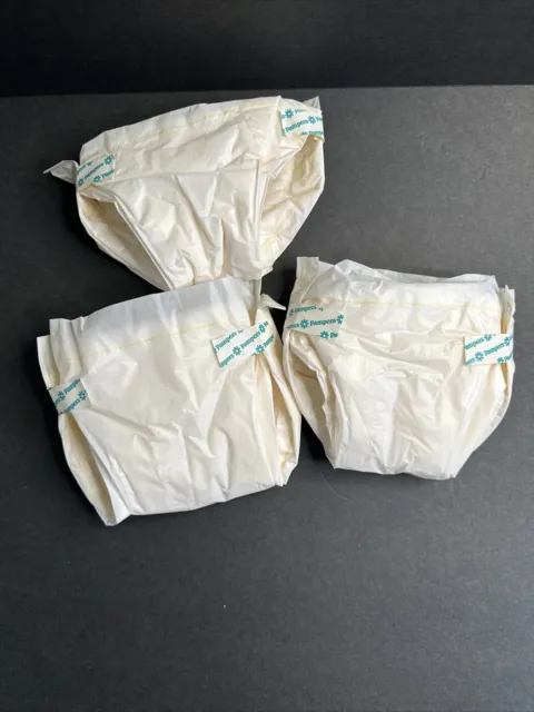 Vintage Lot Of 3 Pampers *USED ON DOLLS* Preemie Newborn Diapers Plastic Outer