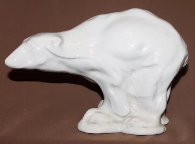 Vintage Hand Made Porcelain Polar Bear Figurine