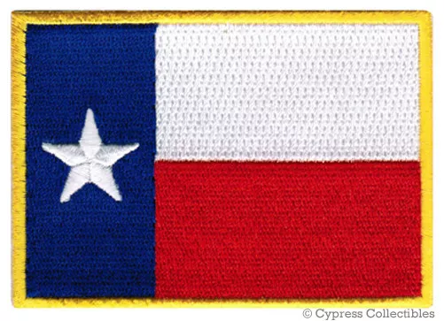 Texas State Flag Patch Lone Star Tx Republic Embroidered Iron-On Dallas Austin