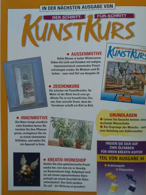 Ausgabe 34, Der Schritt-für-Schritt Kunstkurs, Malen und Zeichnen leicht gemacht 2