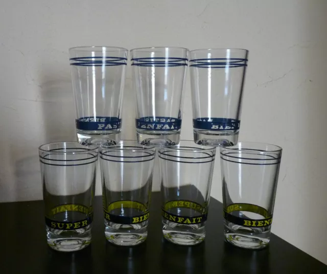 Lot De 7 Verres Pastis Bienfait