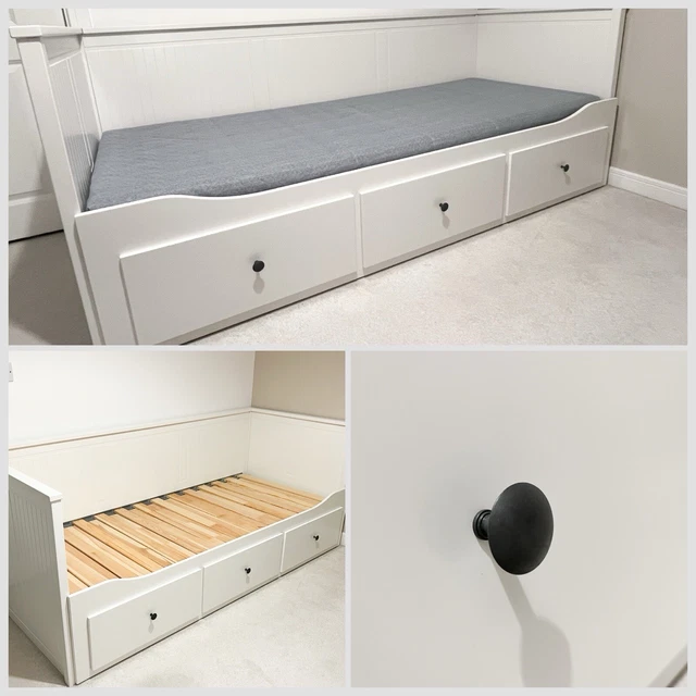 IKEA HEMNES DAY Bed 3 Drawers + Single Mattress White Delivery