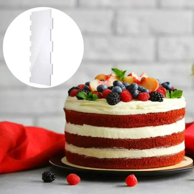 2 piezas herramienta raspadora de bordes más suave para helado para decoración de pasteles - ideal para suavizar