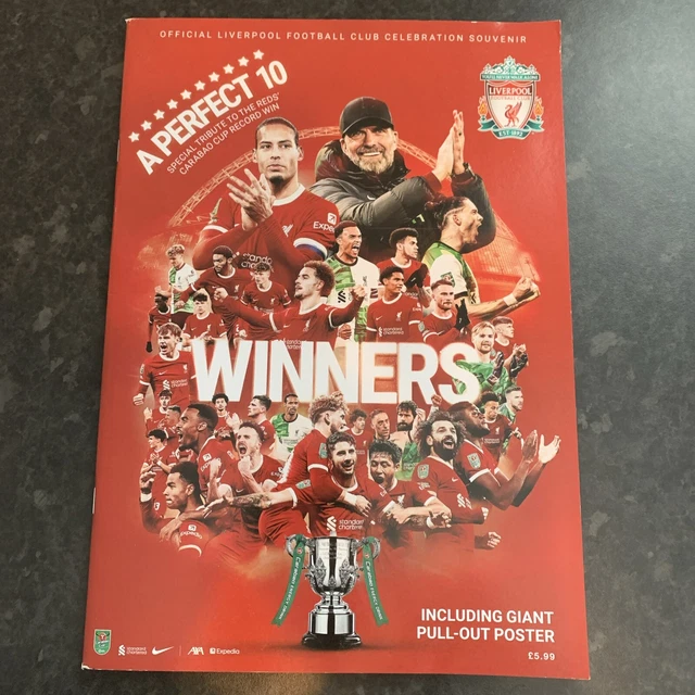 LIVERPOOL FC CELEBRATION Souvenir Carabao Cup Winners 2024 RARE! FREE