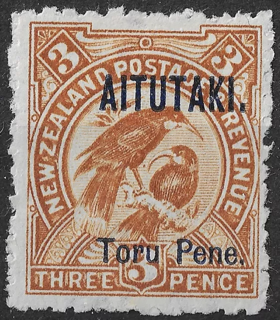 Aitutaki 1903-11 SG 5 | 3d yellow-brown | Mint Hinged | Cat £18