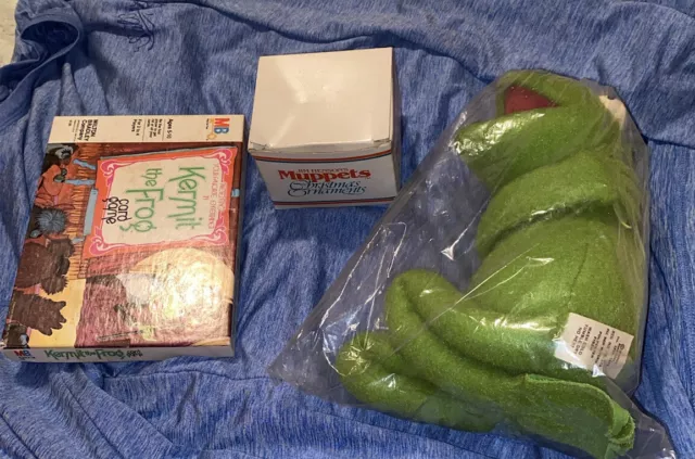 1976 Fisher Price 850 Jim Henson Kermit The Frog Muppets Doll - LOT Of 3 Items