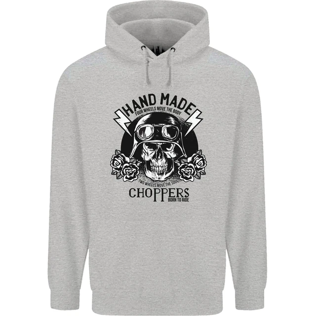 Handmade Choppers Biker Motorcycle Bike Mens 80% Cotton Hoodie