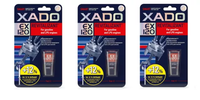 XADO EX120 gel REVITALIZANT FOR GASOLINE ENGINES 3 tubes - 9 ml