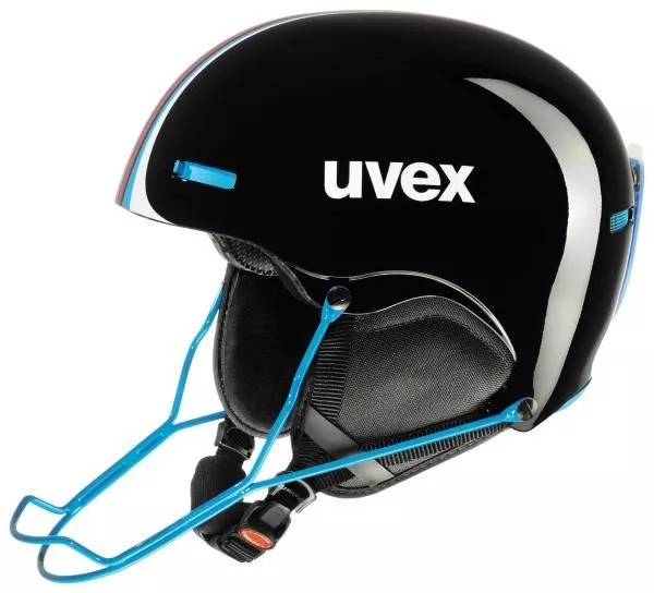 uvex hlmt 5 race black/blue Ski Snowboard Race con/senza mento
