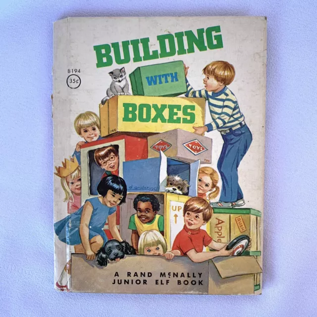 VTG Building with Boxes 8194 Rand McNally Start Right Elf Childrens Book 1976