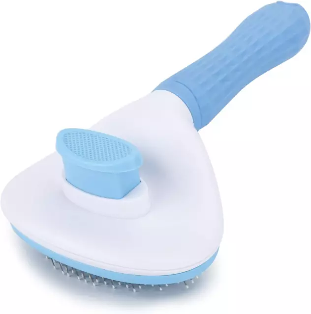 Self Cleaning Slicker Brush, Dog Cat Bunny Pet Grooming Shedding Brush - Easy to
