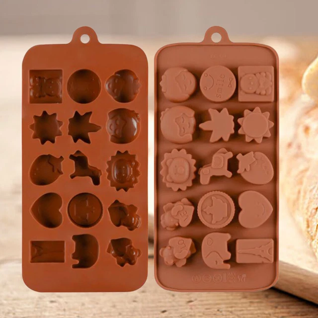 15 Cavity Biscuit Fondant Cookie Pudding Mold  Silicone Baking Molds