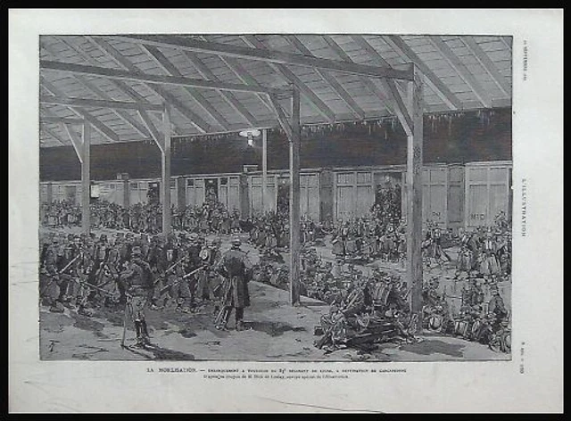 Gravure 83° Regiment Infanterie Toulouse Militaria 1887
