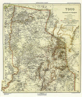 Togo Reimer Sprigade Mangu Paratau Agband Nanumba Schutzgebiet Kolonialatlas 102