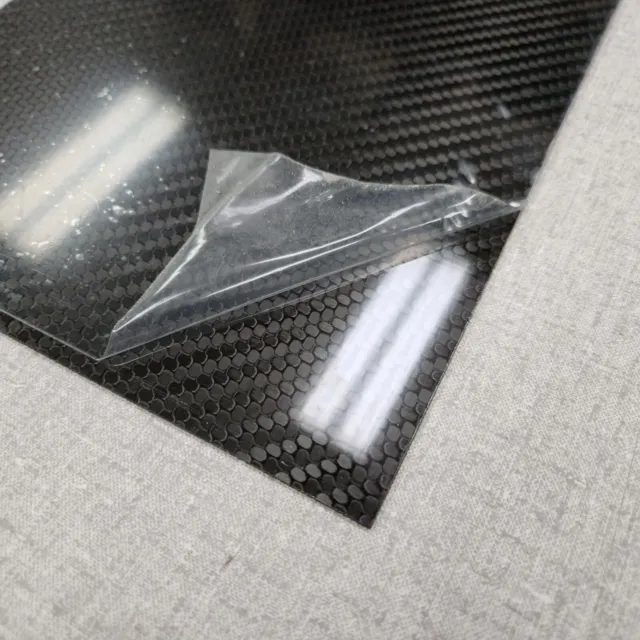 1mm x 7" x 11" Carbon Fiber Twill High Gloss/semi gloss back Plate Panel Sheet