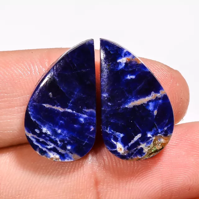 16.00Cts 100% Natural Blue Color Sodalite Fancy Cabochon Pair Loose Gemstone