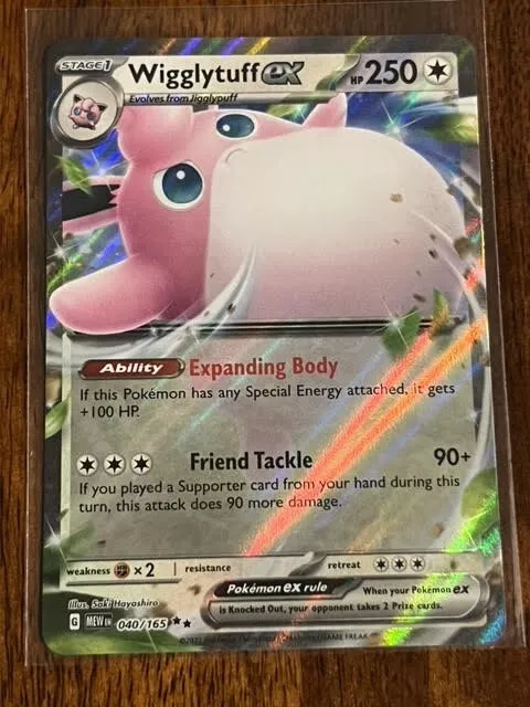 Pokémon TCG Wigglytuff ex Scarlet & Violet - 151 040/165 Holo Double Rare