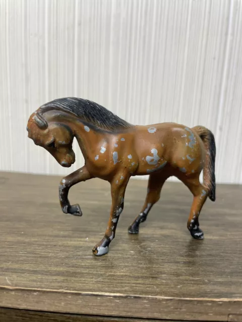 1976 Durham Industries Vintage Cast Metal Prancing Horse Toy Figure Collectible