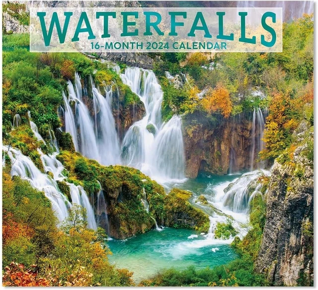 WATERFALLS 16 MONTH Calendar 2025 Includes Sept Oct Nov Dec of 2023