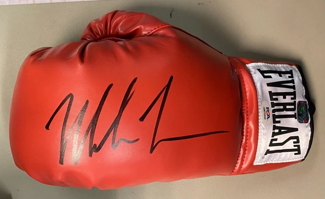 Mike Tyson Signed Everlast Boxing Glove (L) Red AUTO PSA Sticker Fiterman Holo