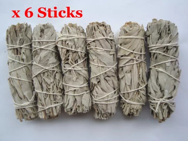 Smudge Sticks California White Sage - Mini 4" (10cm) - BULK PACK of 6