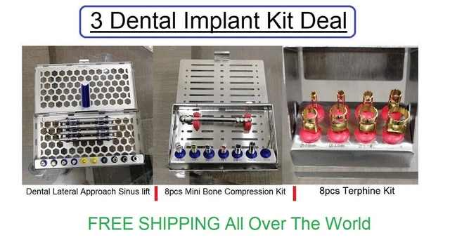 Dental Implant Lateral Elevation Sinus lift Diamond Burs Drills Stoppers 3 Kits