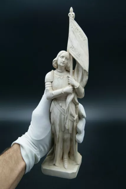 † 1900's SAINT JOAN OF ARC PLASTER STATUE PIERACCINI PELISSIER CHALKWARE FRANCE†