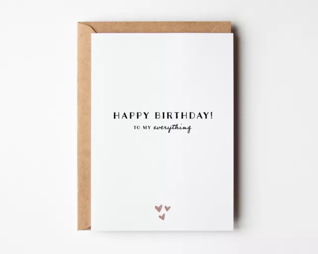 Boyfriend Birthday Card To My Everything Him Her Partner Husband Wife Girlfriend