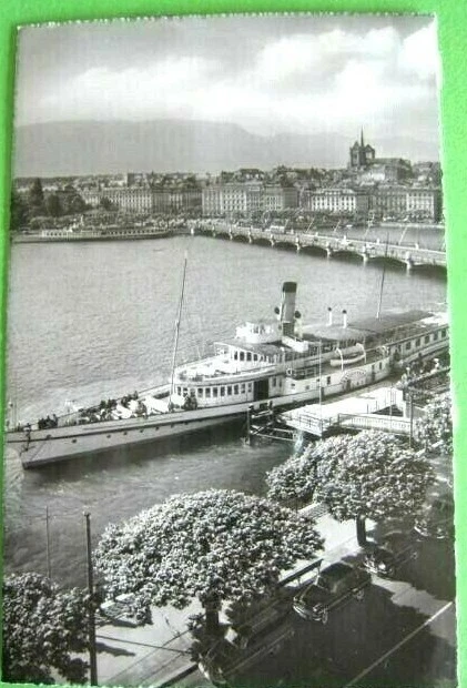 SCHIFFE 1950/60 SCHIFFSFOTO AK MontBlanc Fahrgastschiff LAUSANNE in