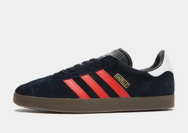 ADIDAS ORIGINALS GAZELLE Hombre Zapatillas En Negro Rojo y Blanco Talla UK  9 EUR 151,27 - PicClick ES