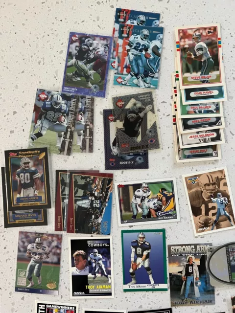 Cowboys Football Bonanza Of Cards, Old And New, Smith, Aikman And Lots More