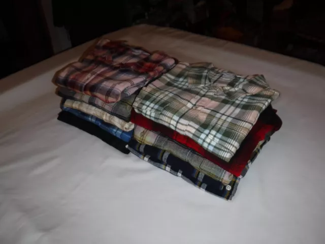 Size Plus Flannel Shirt Blouses,Old Navy,3X,2X, Multi Color plaid 100% cotton