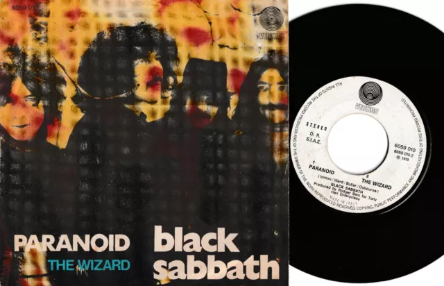 BLACK SABBATH - Paranoid / The Wizard - 7'' / 45 giri 1970 Italy Vertigo