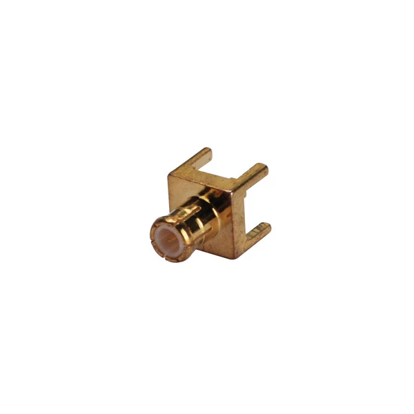 MCX male plug thru hole PCB Mount solder post straight RF Connector Gold Plating